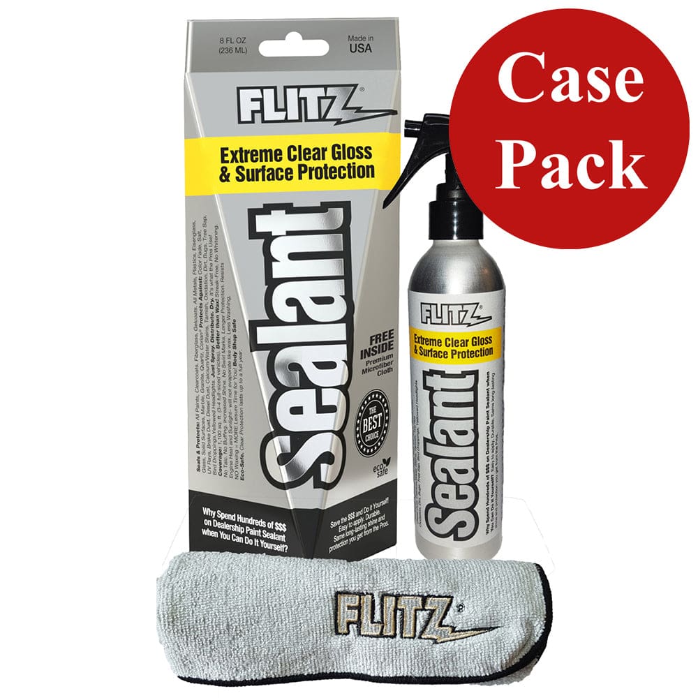 Flitz Ceramic Sealant Spray Bottle w/ Microfiber Polishing Cloth - 236ml/ 8oz *Case of 6* - Boat Outfitting | Cleaning - Flitz