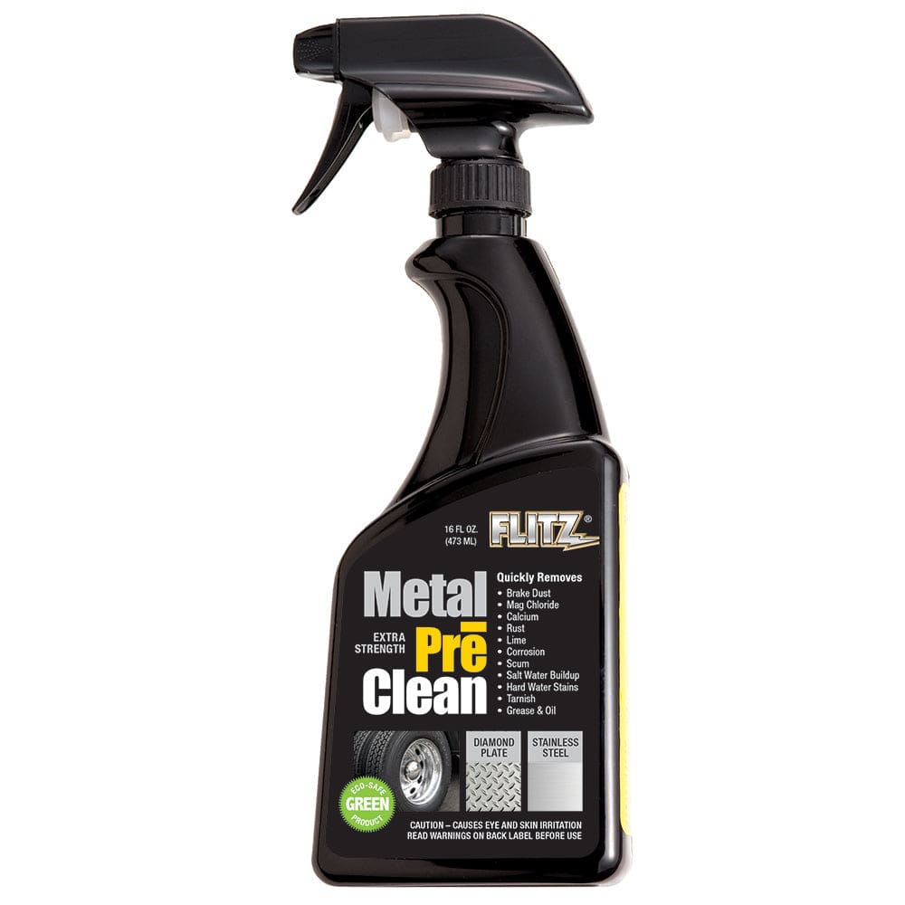 Flitz Metal Pre-Clean - All Metals Icluding Stainless Steel - 16oz Spray Bottle - Boat Outfitting | Cleaning - Flitz