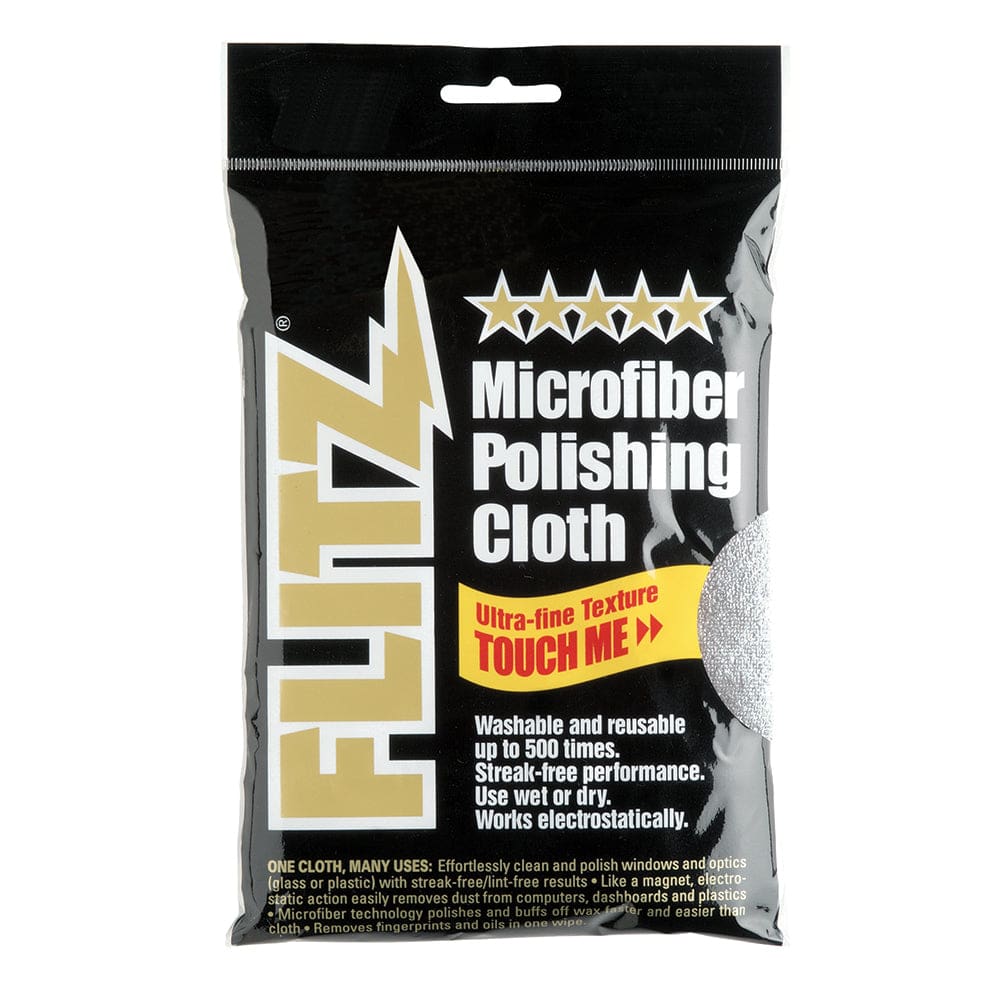 Flitz Microfiber Polishing Cloth - 16 x 16 - Single Bag (Pack of 5) - Boat Outfitting | Cleaning - Flitz