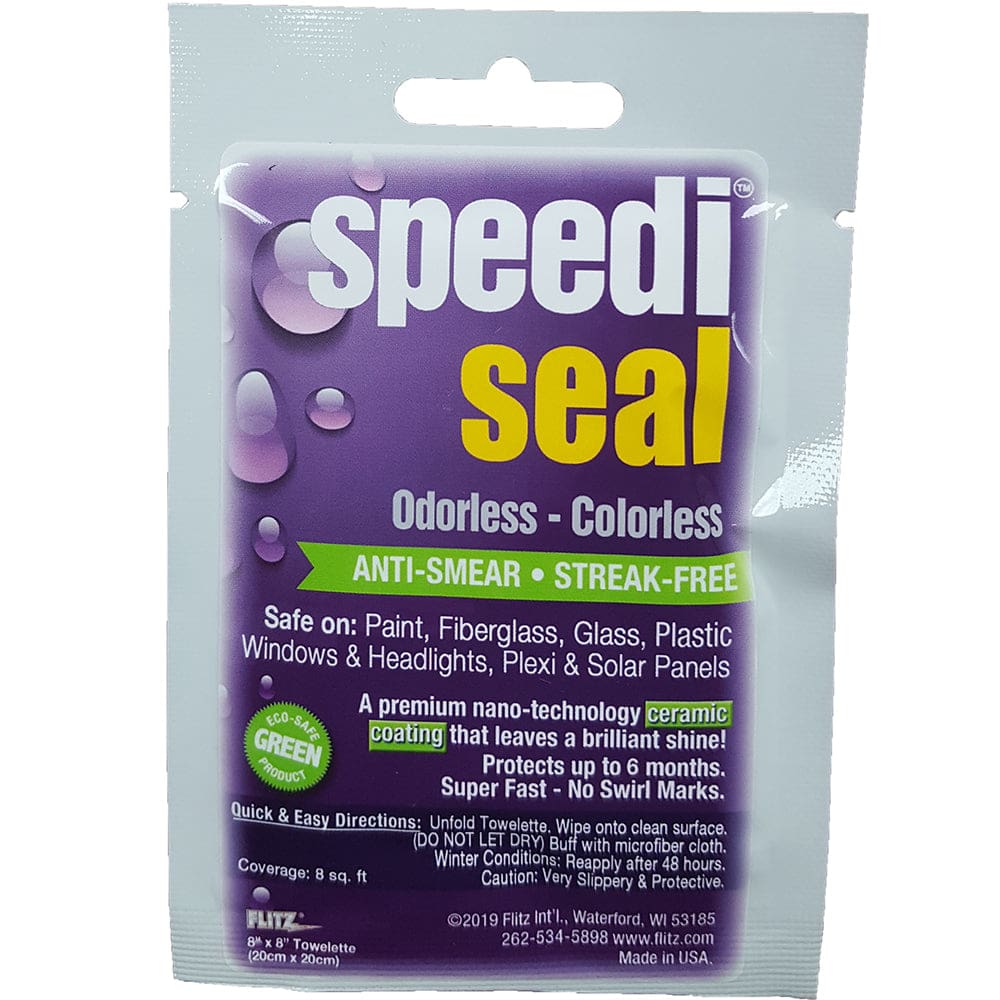 Flitz Speedi Seal 8 x 8 Towelette Packet (Pack of 6) - Automotive/RV | Cleaning,Boat Outfitting | Cleaning - Flitz