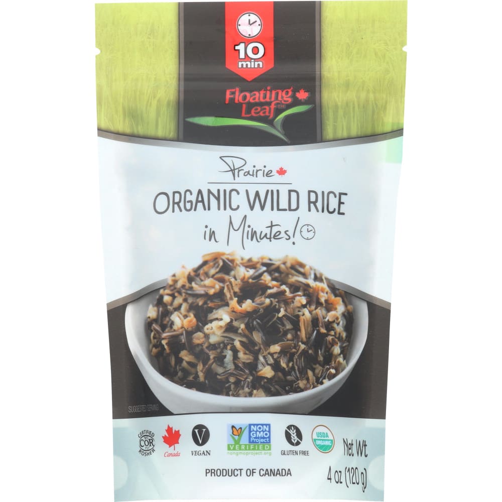 FLOATING LEAF: Organic Wild Rice Minute Ready 4 oz (Pack of 5) - Grocery > Pantry > Rice - FLOATING LEAF