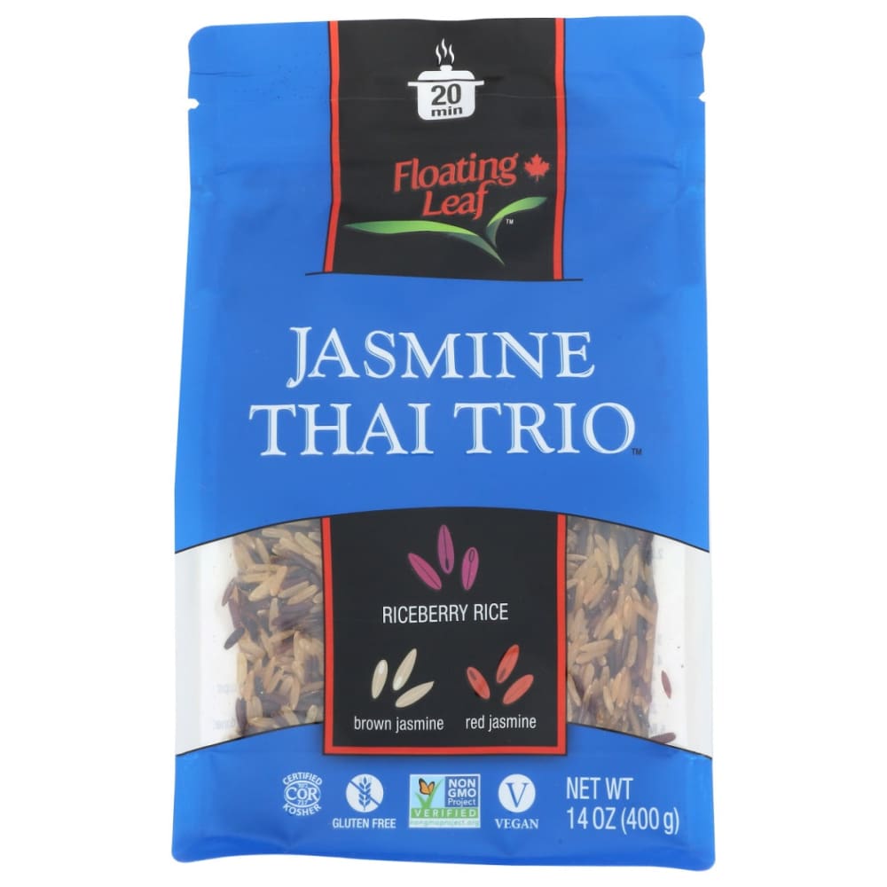 FLOATING LEAF: Rice Jasmine Trio 14 OZ (Pack of 4) - FLOATING LEAF