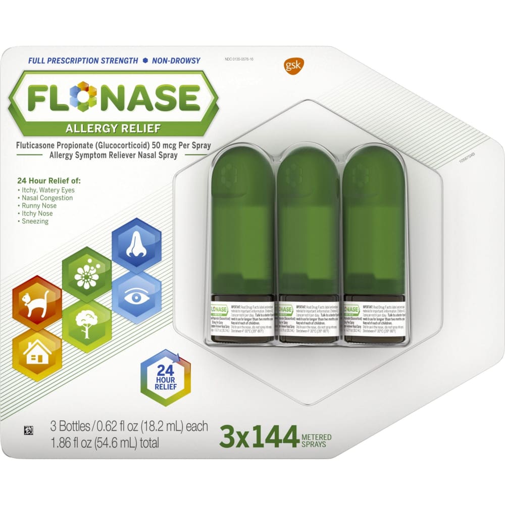 Flonase Allergy Relief Nose Spray 3 pk./0.62 fl. oz. - Home/Health & Beauty/Medicine Cabinet/Allergy Relief/ - Unbranded