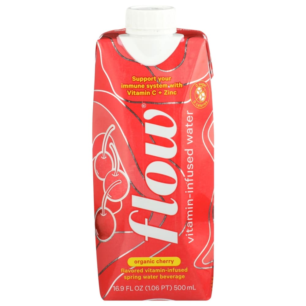 FLOW WATER: Organic Cherry Vitamin Water 16.9 fo (Pack of 6) - Beverages > Water - FLOW WATER