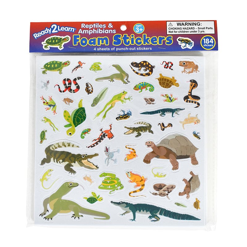 Foam Stickers Reptiles & Amphibians (Pack of 6) - Stickers - Learning Advantage