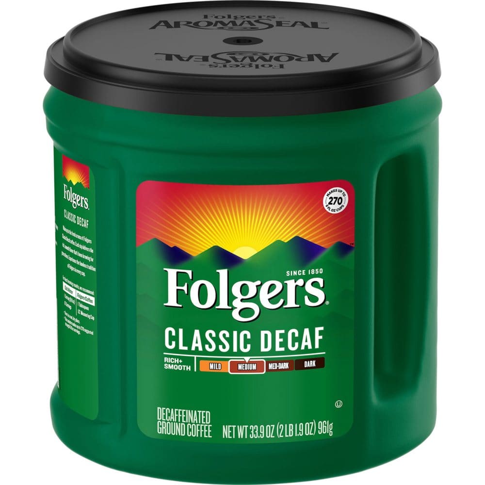 Folgers Decaffeinated Classic Roast Coffee (33.9 oz.) - Decaffeinated Coffee - Folgers