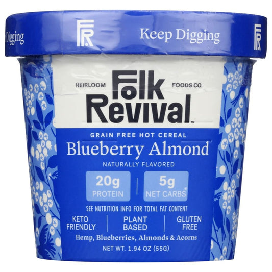 FOLK REVIVAL: Blueberry Almond Hot Cereal 1.94 oz (Pack of 5) - Grocery > Breakfast > Breakfast Foods - FOLK REVIVAL