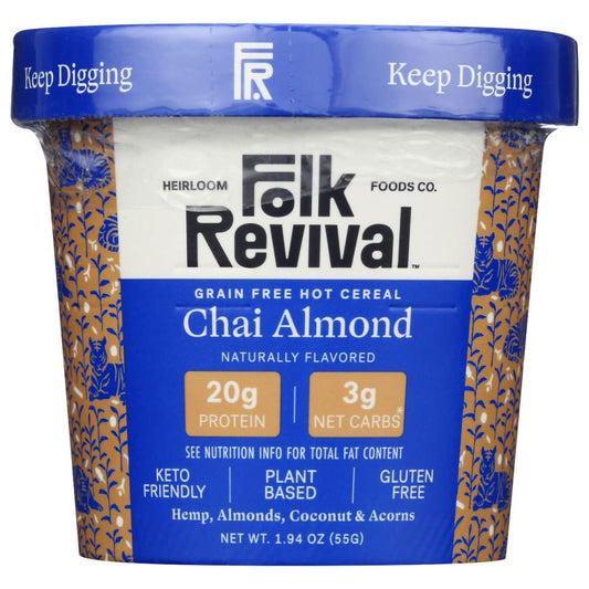 FOLK REVIVAL: Chai Almond Hot Cereal 1.94 oz (Pack of 5) - Grocery > Breakfast > Breakfast Foods - FOLK REVIVAL