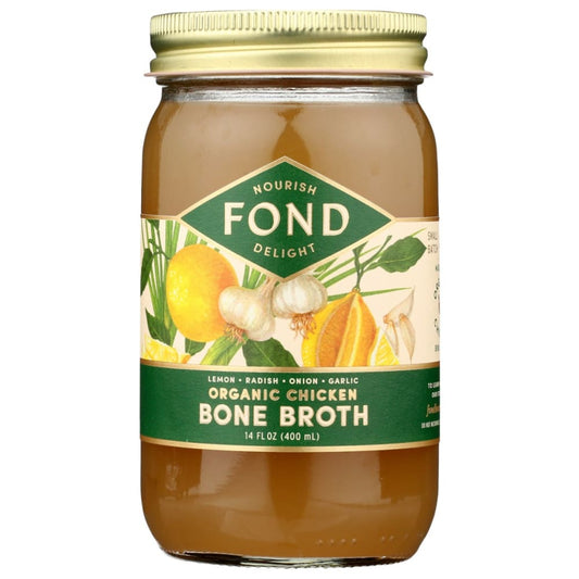 FOND BONE BROTH: Broth Bone Lemon N Garlic Chicken Organic 14 FO (Pack of 2) - Soups & Stocks - FOND BONE BROTH