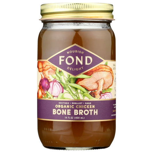 FOND BONE BROTH: Broth Bone Shiitake N Sage Chicken Organic 14 FO (Pack of 2) - Soups & Stocks - FOND BONE BROTH