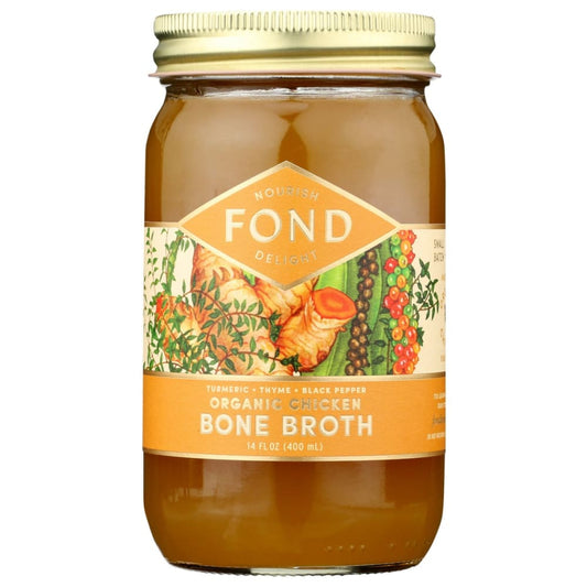 FOND BONE BROTH: Broth Bone Turmeric N Black Pepper Chicken Organic 14 FO (Pack of 2) - Soups & Stocks - FOND BONE BROTH