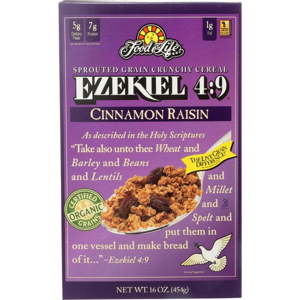 Food For Life Food For Life Ezekiel 4:9 Sprouted Grain Cereal Cinnamon Raisin, 16 oz