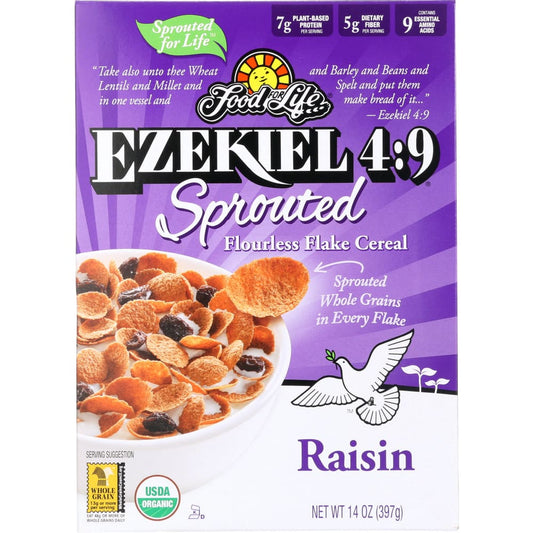 FOOD FOR LIFE: Raisin Flake Cereal 14 oz (Pack of 3) - Grocery > Breakfast > Breakfast Foods - FOOD FOR LIFE