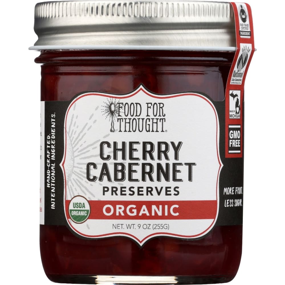 FOOD FOR THOUGHT: Organic Cherry Cabernet Preserves 9 oz - Grocery > Pantry > Jams & Jellies - FOOD FOR THOUGHT