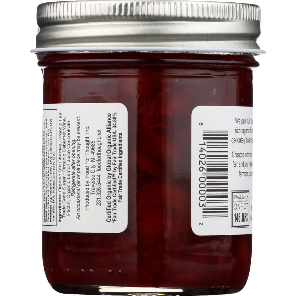 FOOD FOR THOUGHT: Organic Cherry Cabernet Preserves 9 oz - Grocery > Pantry > Jams & Jellies - FOOD FOR THOUGHT