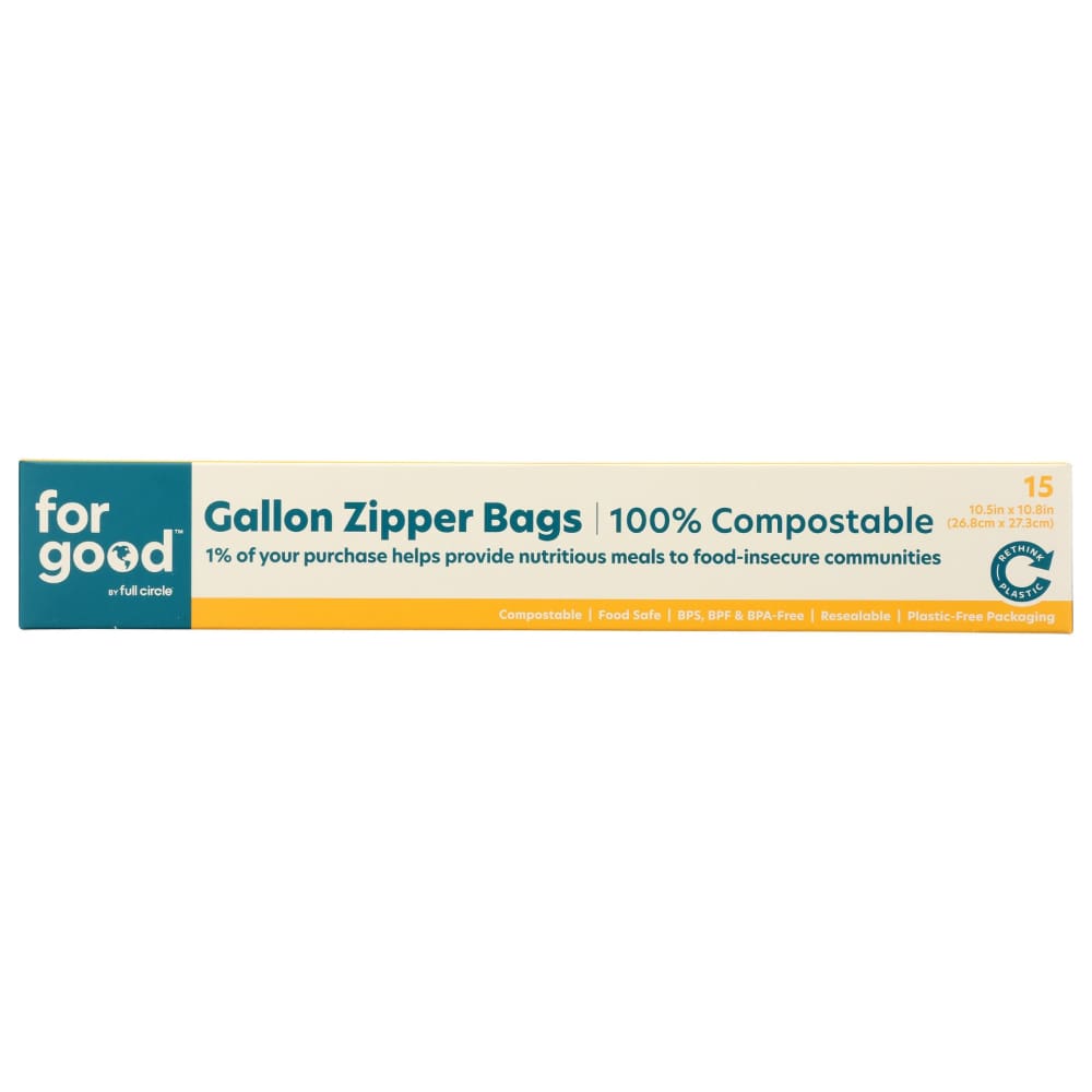 FOR GOOD: Gallon Zipper Bags 15 ct - General Merchandise > HOUSEHOLD PRODUCTS > FOOD STORAGE BAGS & WRAPS - FOR GOOD