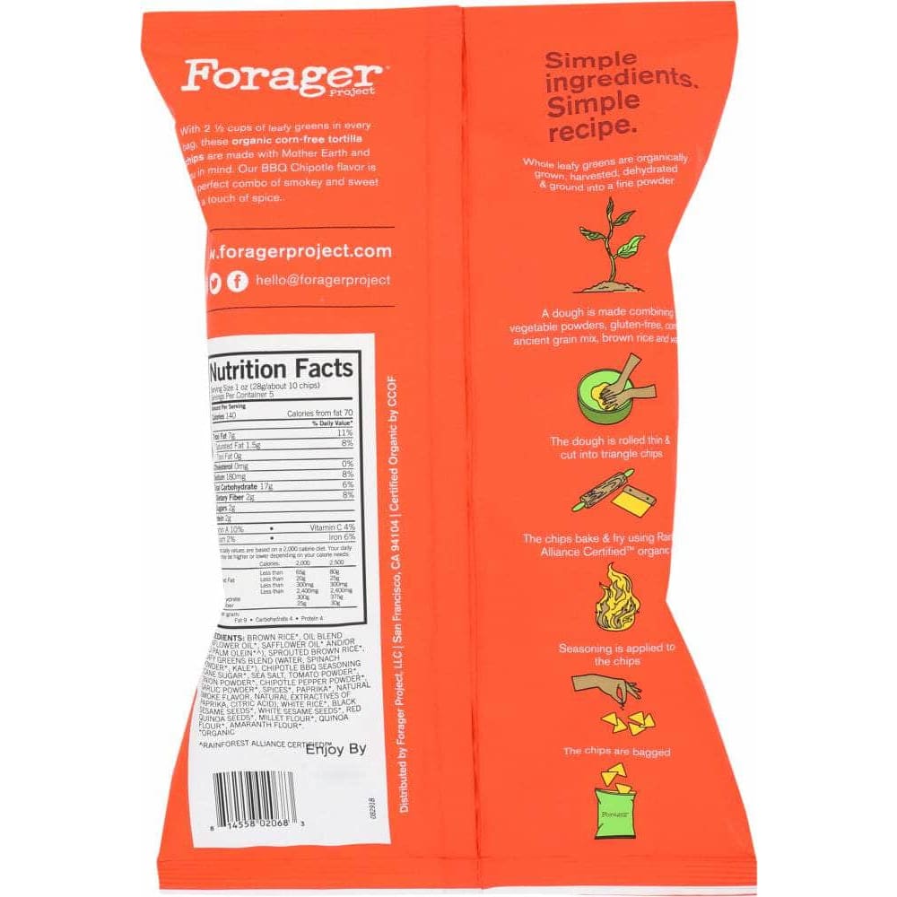 FORAGER Forager Project Bbq Chipotle Greens Vegetable Chips, 5 Oz