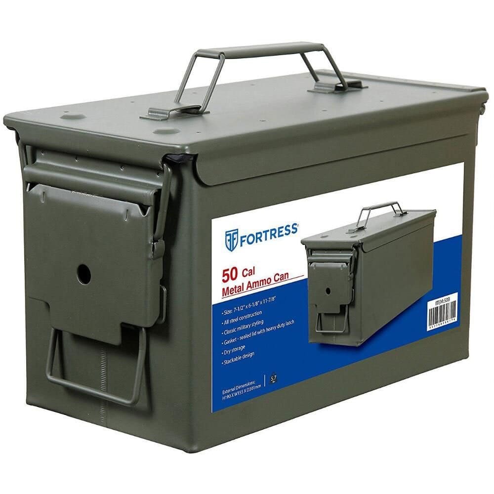 Fortress 50-Caliber Steel Ammo Can - Gun Cases & Storage - Fortress