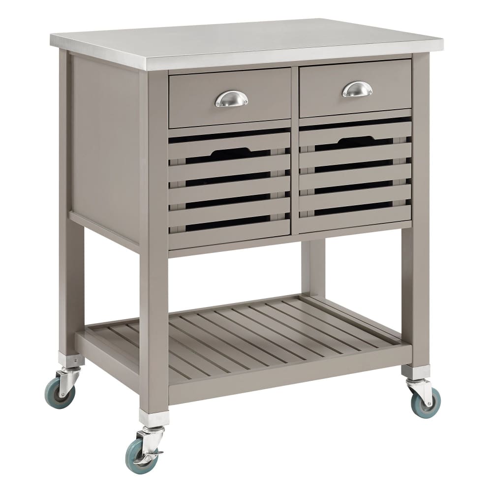 Foster Kitchen Cart - Grey - Linon