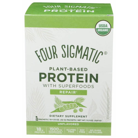 FOUR SIGMATIC Four Sigmatic Plant Based Protein Powder Unflavored Box, 11.3 Oz
