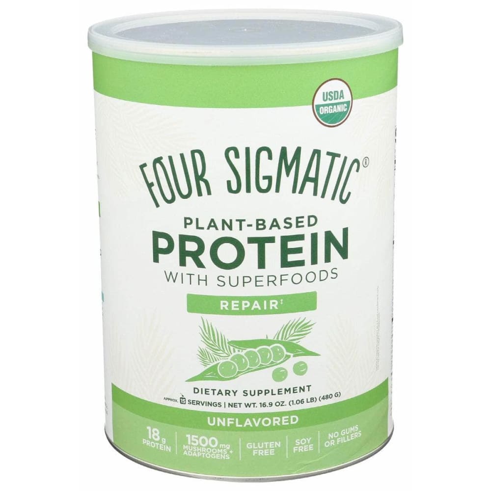FOUR SIGMATIC Four Sigmatic Plant Based Protein Unflavored Can, 16.9 Oz