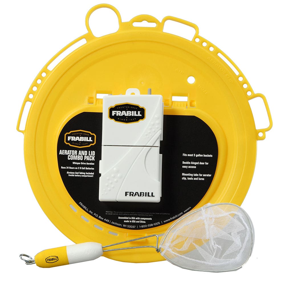 Frabill Aeration & Lid Combo Pack - Marine Plumbing & Ventilation | Livewell Pumps,Hunting & Fishing | Bait Management - Frabill