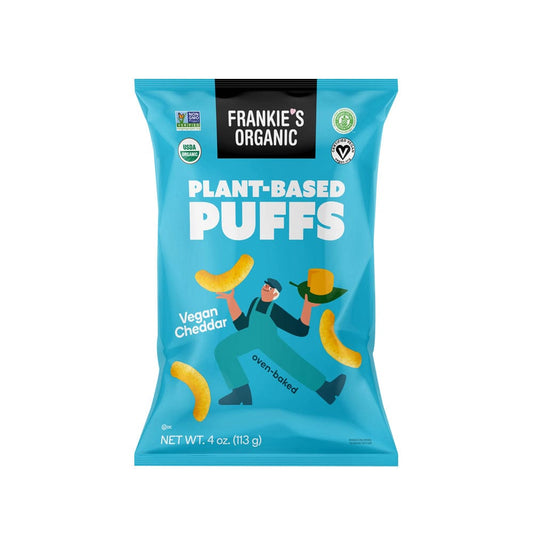 FRANKIES: Snack Puffs Cheddar Plant Based 4 OZ (Pack of 5) - Beverages > Coffee Tea & Hot Cocoa - FRANKIES