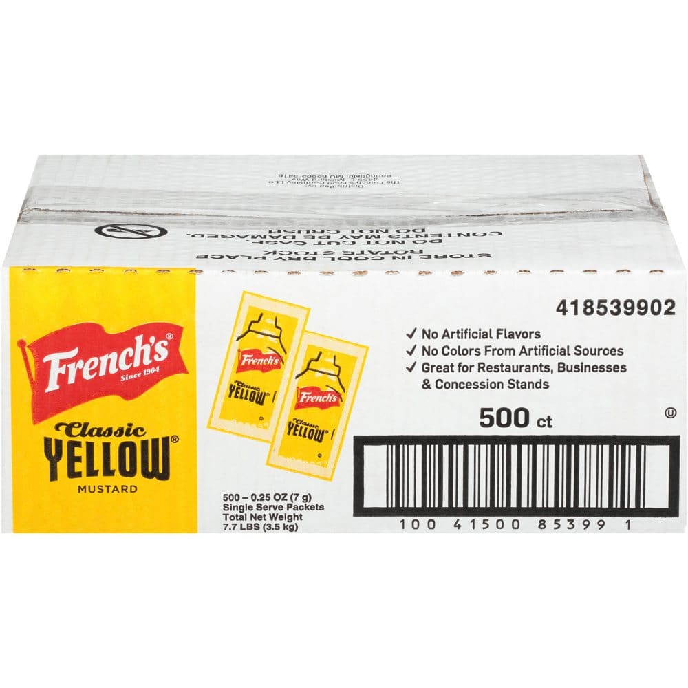 French’s Mustard Single-Serve Packets (5.5 g. 500 ct.) (Pack of 2) - Condiments Oils & Sauces - French’s