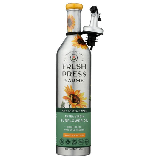 FRESH PRESS FARMS: High Oleic Sunflower Oil 485 ml (Pack of 4) - Grocery > Cooking & Baking > Cooking Oils & Sprays - FRESH PRESS FARMS