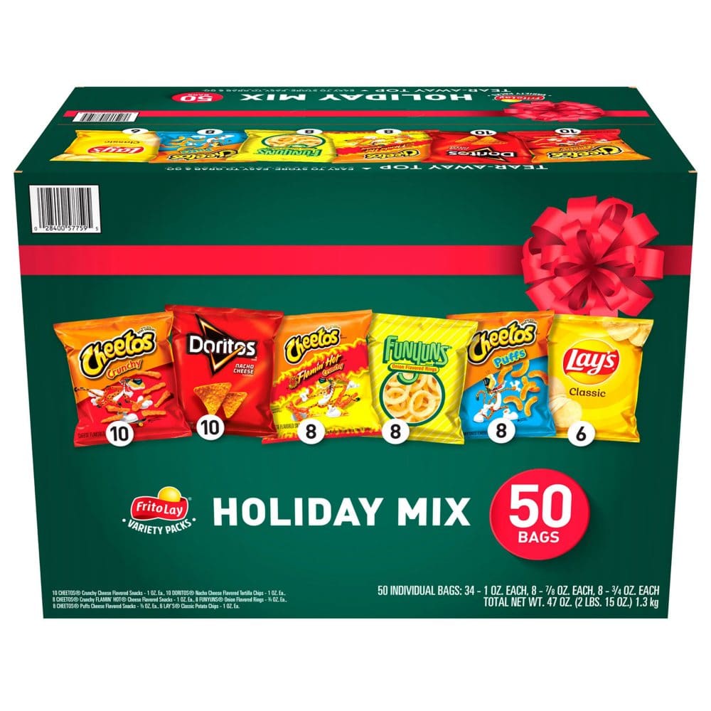 Frito-Lay Holiday Mix Variety Pack (50 ct.) - Limited Time Snacks - ShelHealth