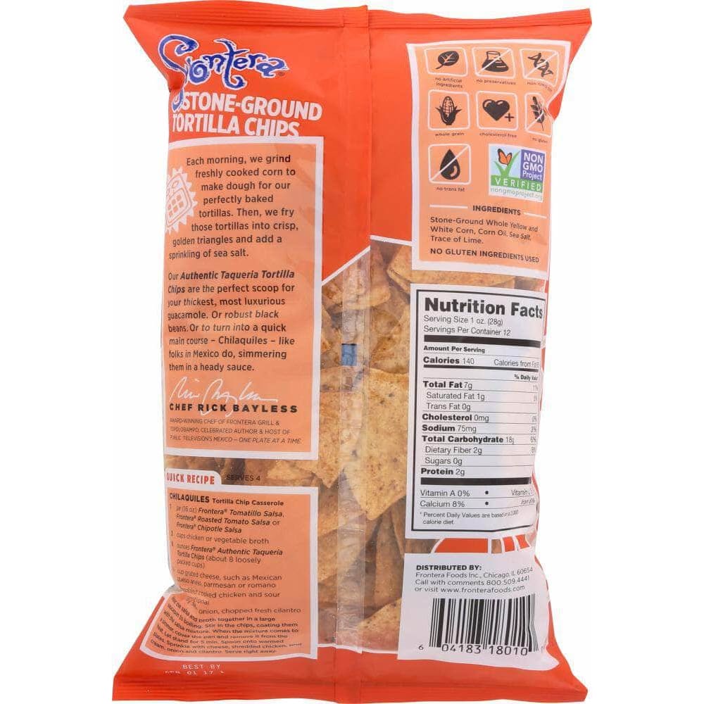 Frontera Frontera Taqueria Stone-Ground Tortilla Chips, 12 oz