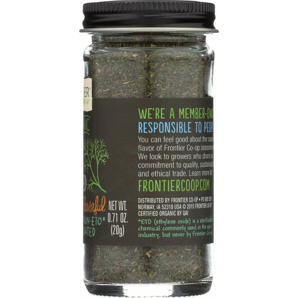 Frontier Co-Op Frontier Herb Organic Dill Weed Chopped Bottle, 0.71 oz