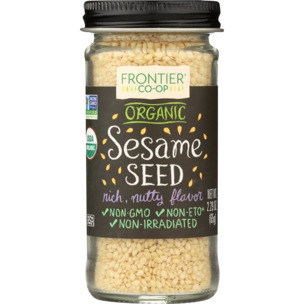 FRONTIER HERB: Organic Sesame Seeds Whole Hulled 2.29 OZ (Pack of 5) - FRONTIER HERB