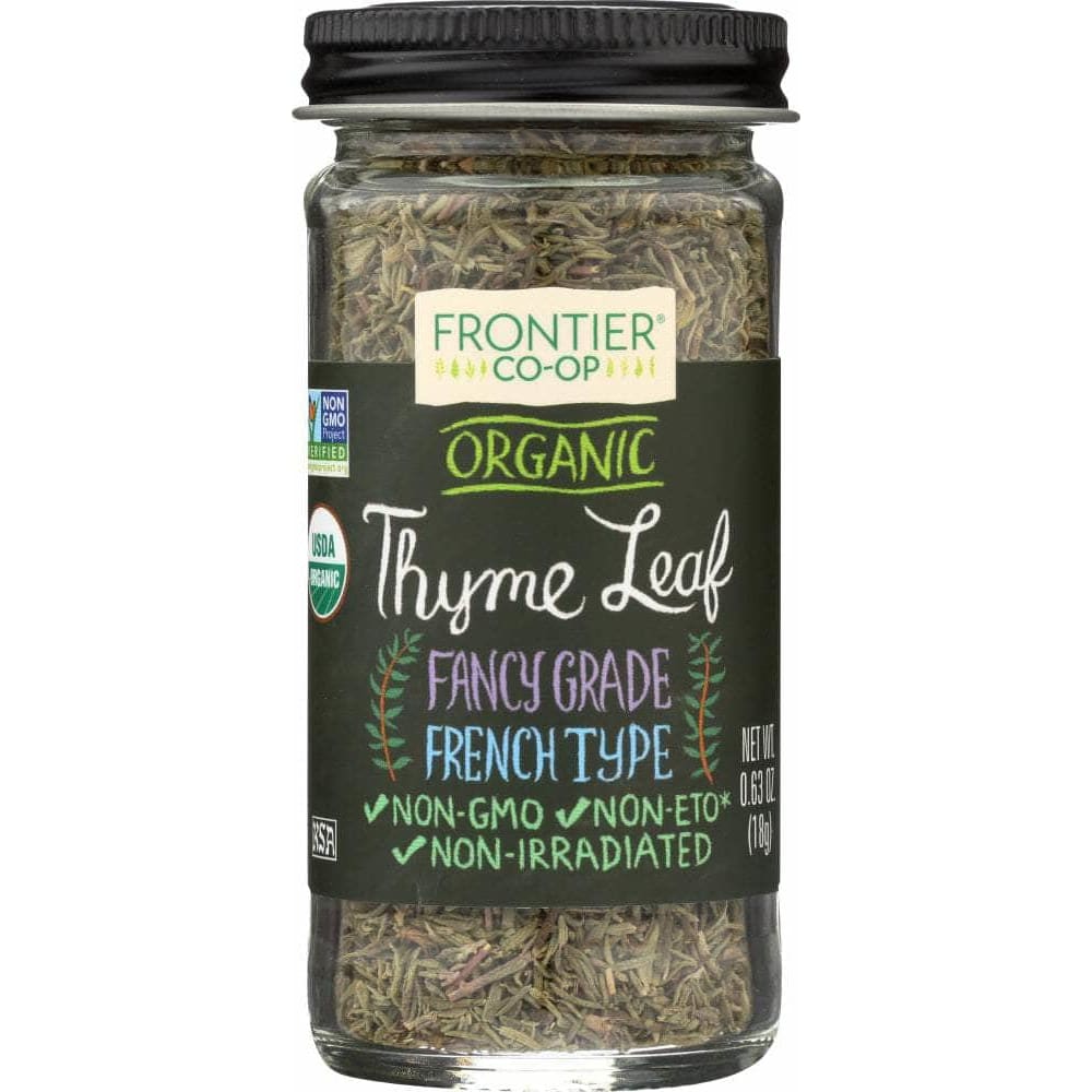 Frontier Co-Op Frontier Herb Organic Thyme Leaf Bottle, 0.63 oz