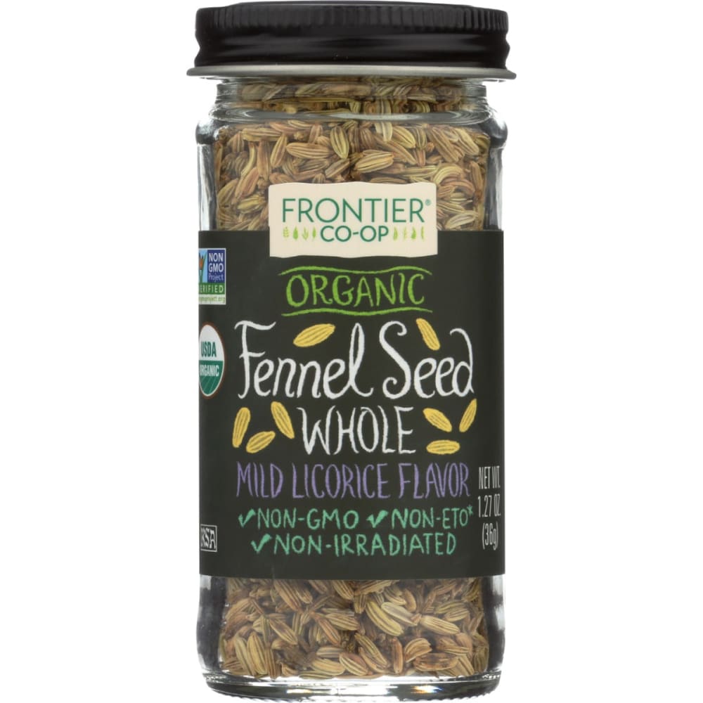 FRONTIER HERB: Organic Whole Fennel Seed 1.28 oz (Pack of 5) - FRONTIER HERB