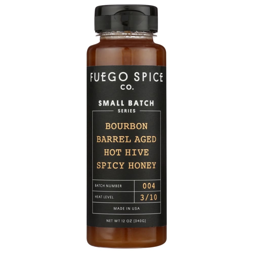 FUEGO SPICE CO: Bourbon Barrel Aged Hot Hive Spicy Honey 12 fo (Pack of 2) - Grocery > Cooking & Baking > Honey - FUEGO SPICE