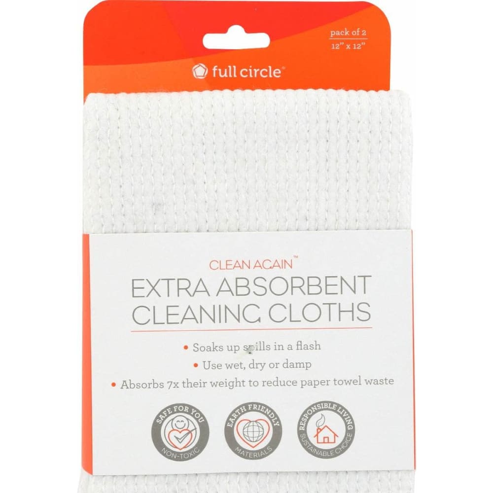FULL CIRCLE HOME Home Products > Cleaning Supplies FULL CIRCLE HOME: Clean Again Extra Absorbent Cleaning Cloths, 1 ea