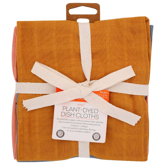 FULL CIRCLE HOME: Dish Cloths Plant Dyed 3 ea (Pack of 4) - FULL CIRCLE HOME