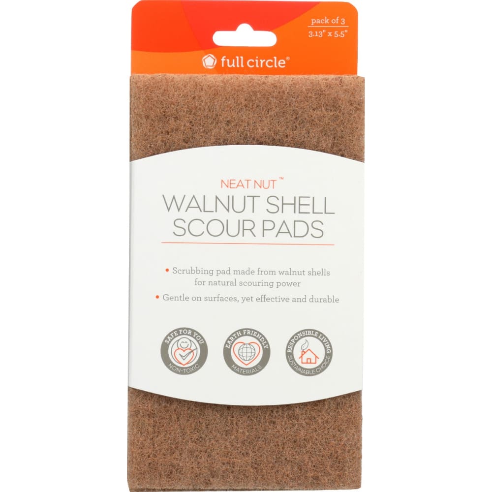 FULL CIRCLE HOME: Neat Nut Walnut Scour Pads 1 ea - Householder Cleaners & Supplies > CLEANING SUPPLIES - FULL CIRCLE HOME