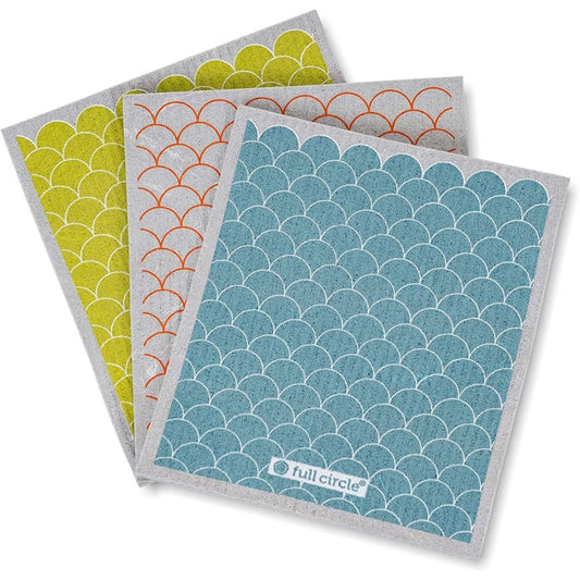 FULL CIRCLE HOME: Plant Based Dishcloths 3 ea (Pack of 3) - General Merchandise > HOUSEHOLD CLEANERS & SUPPLIES > HOUSEHOLD CLEANERS - FULL