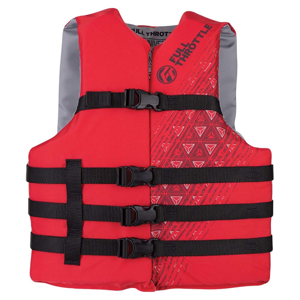 Full Throttle Adult Oversized Ski Life Jacket - Red - Watersports | Life Vests,Marine Safety | Personal Flotation Devices - Full Throttle