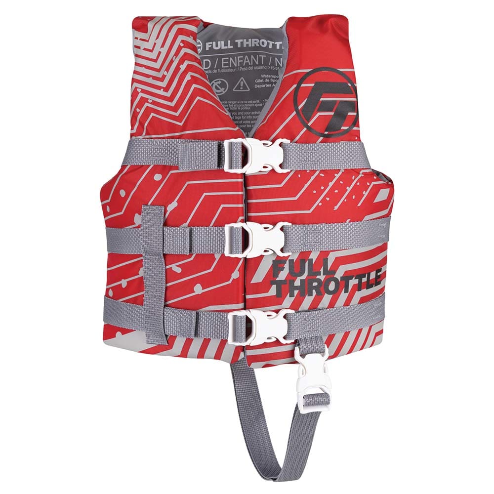Full Throttle Child Nylon Life Jacket - Red - Watersports | Life Vests,Marine Safety | Personal Flotation Devices - Full Throttle
