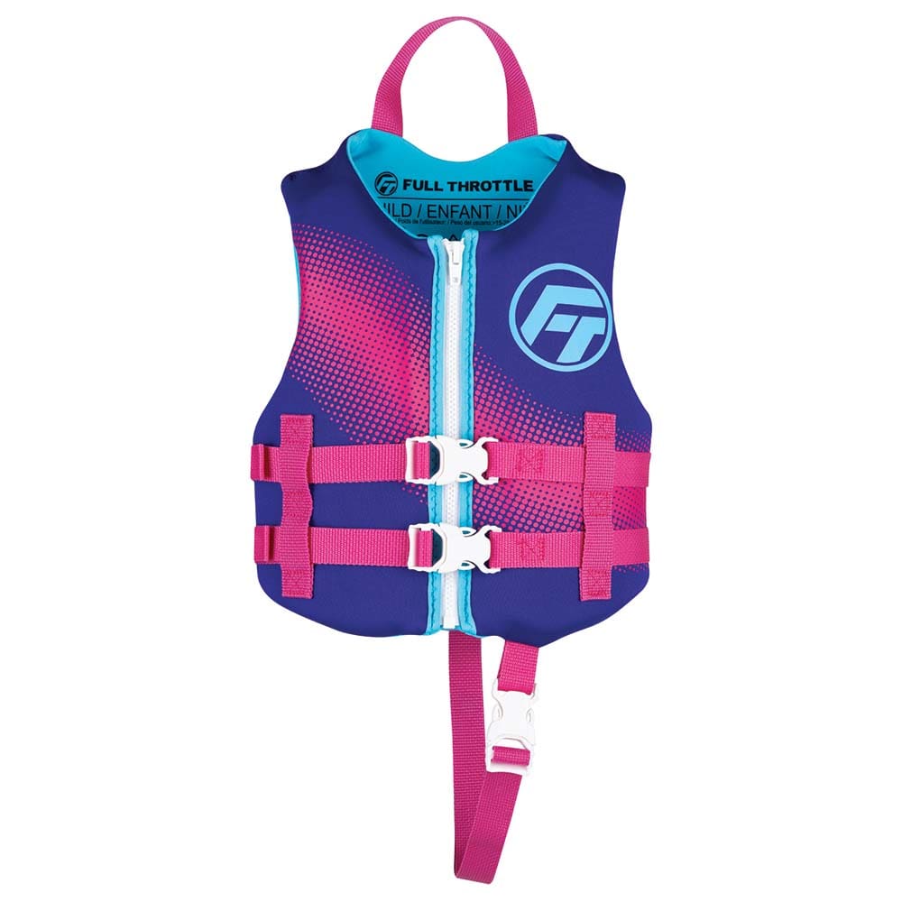Full Throttle Child Rapid-Dry Life Jacket -Purple - Watersports | Life Vests,Marine Safety | Personal Flotation Devices - Full Throttle