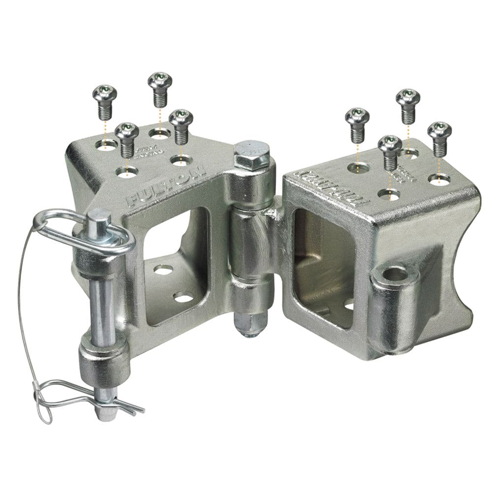 Fulton Fold-Away Bolt-On Hinge Kit 3 x 3 Trailer Beam Rating 5,000 lbs. 48 Pivot Z-Max 600 Zinc Finish - Trailering | Rollers & Brackets -