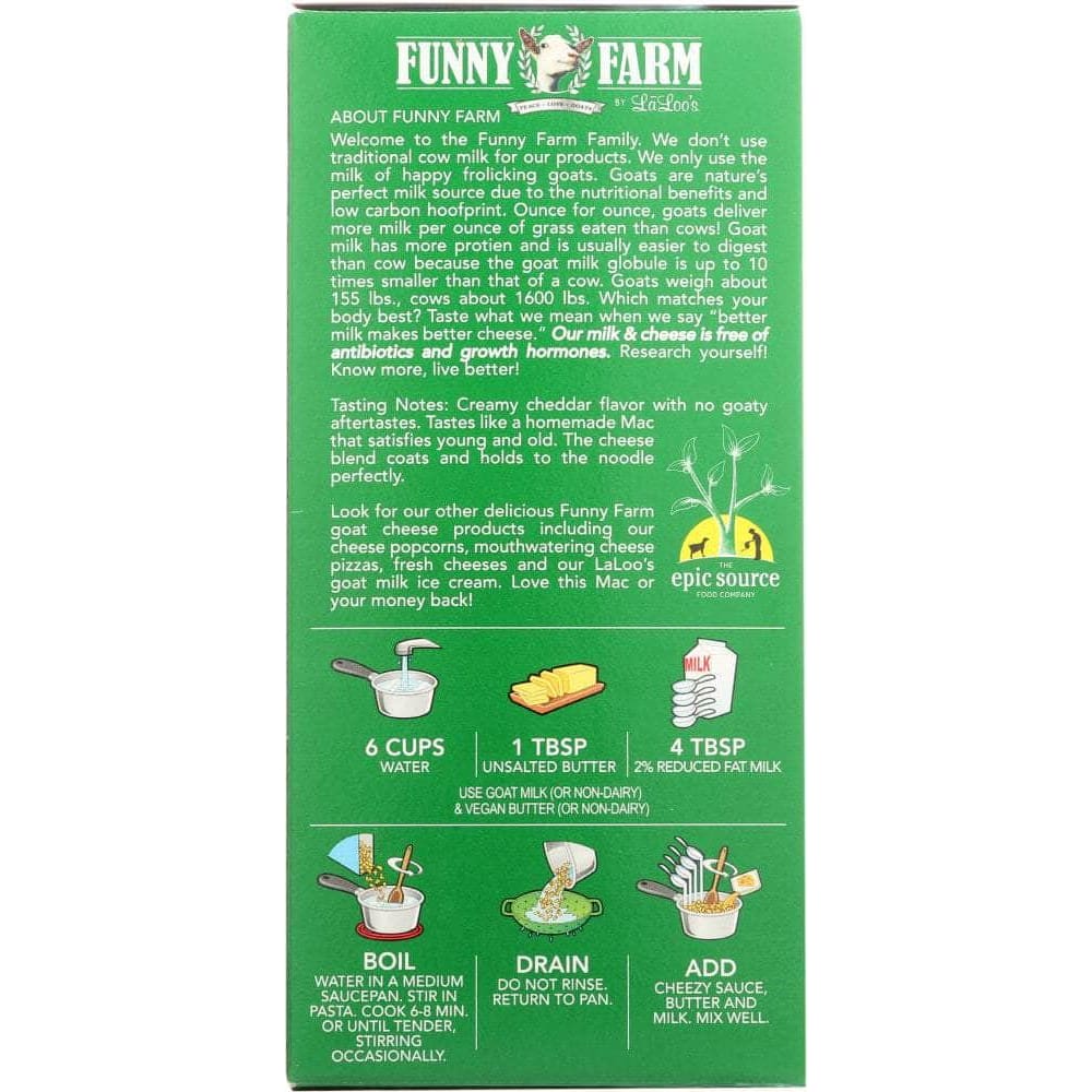 FUNNY FARMS Grocery > Pantry > Food FUNNY FARMS: Brown Rice Quinoa Macaroni and Cheese Gluten Free, 6 oz