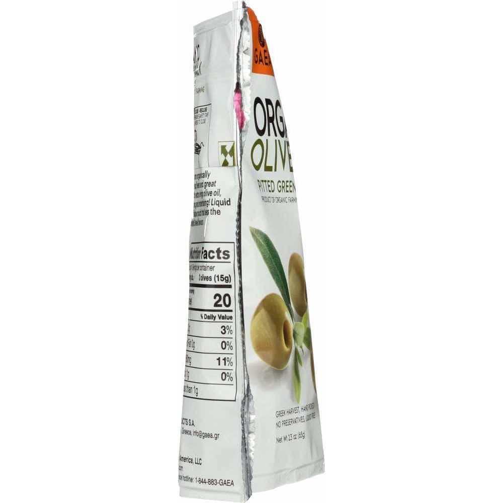 Gaea Gaea North America Olives Green Snack Pack Organic, 2.3 oz