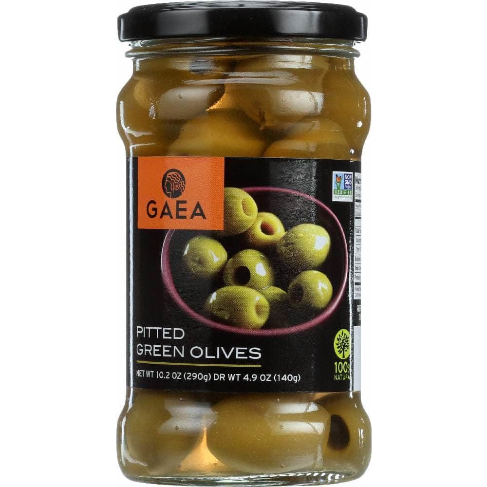 Gaea Gaea Organic Pitted Green Olives, 4.9 Oz