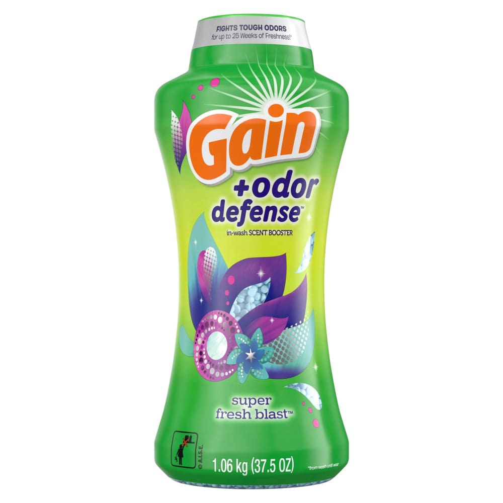 Gain + Odor Defense In-Wash Scent Booster 37.5 oz. - Super Fresh Blast Scent - Home/Household Essentials/Laundry Supplies/Laundry Scent