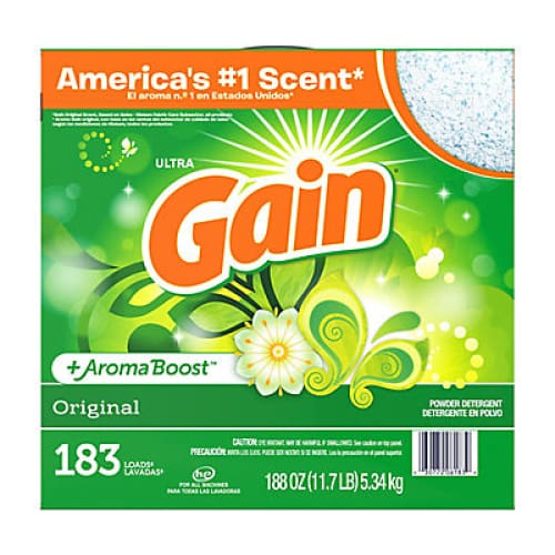 Gain Powder Laundry Detergent 188 oz./183 Loads - Original Scent - Home/Household Essentials/Laundry Supplies/Laundry Detergent/ - Gain