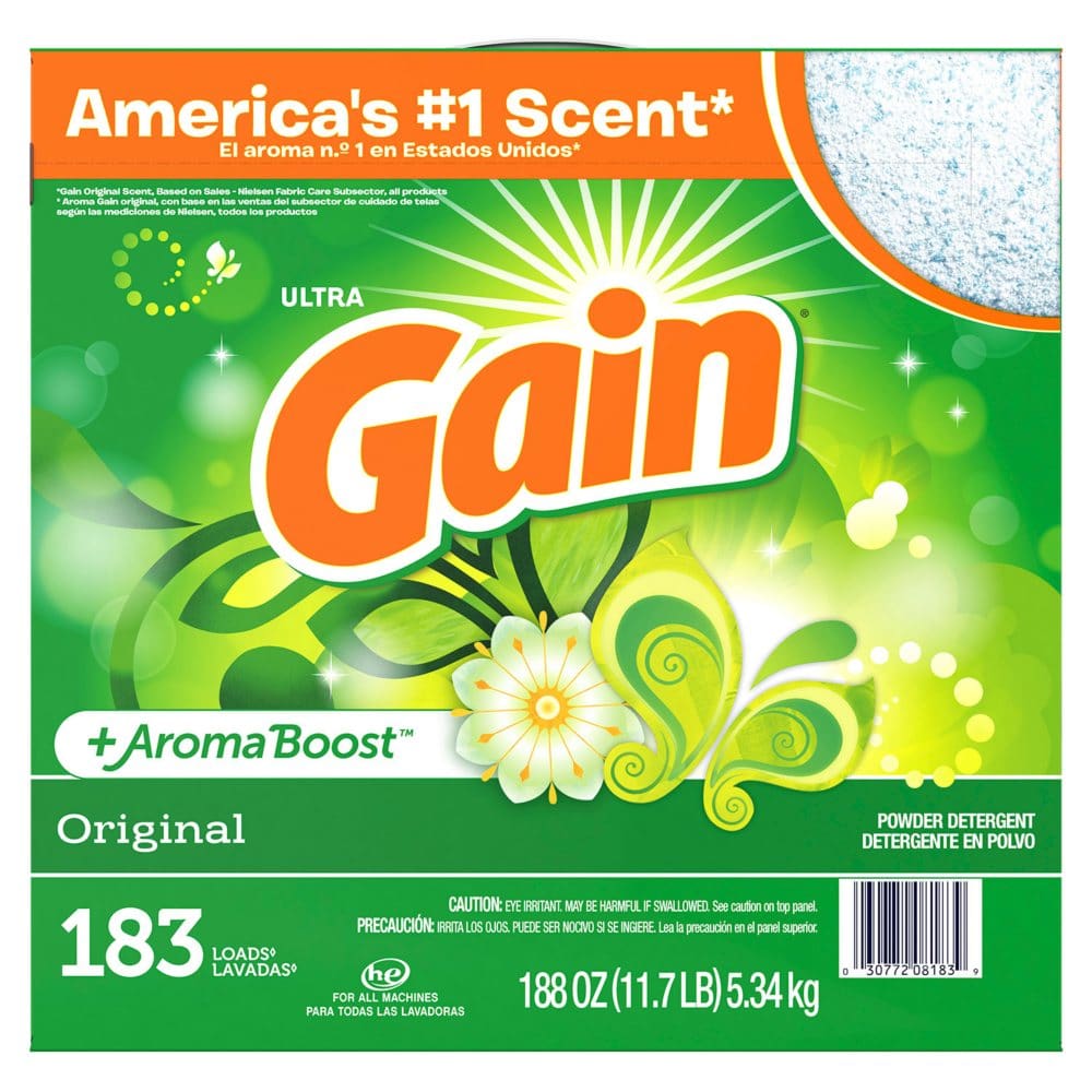 Gain Ultra Powder Laundry Detergent Original (188 oz. 183 loads) - New Grocery & Household - Gain